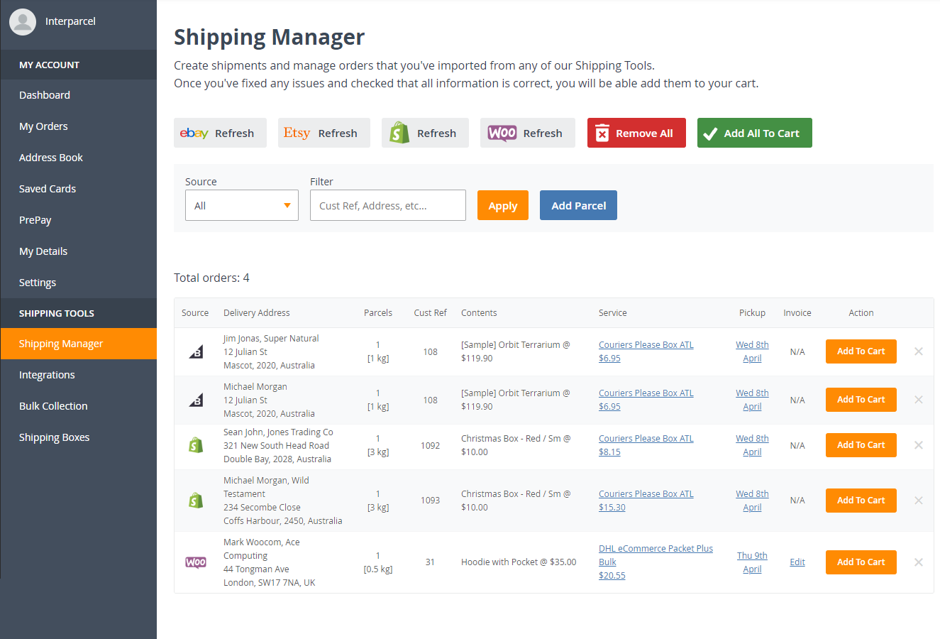 Shipping Manager