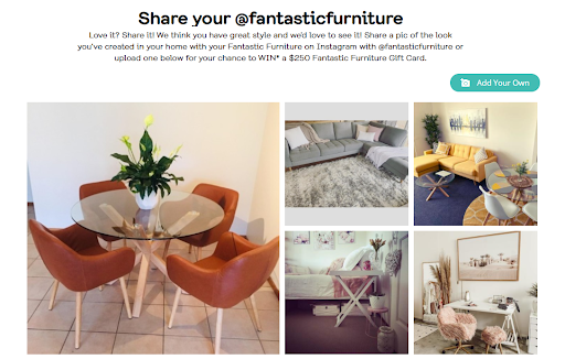 Fantastic Furniture User Generated Content