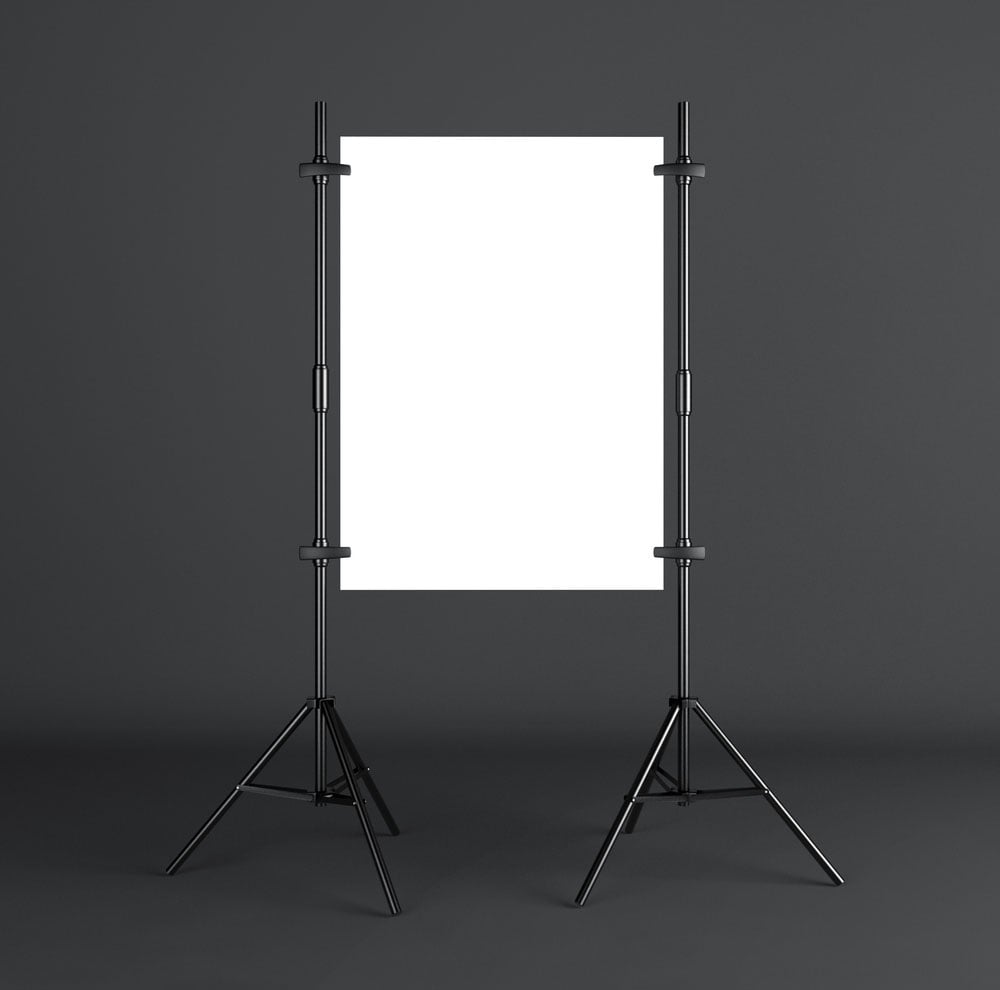 White backdrop for photography