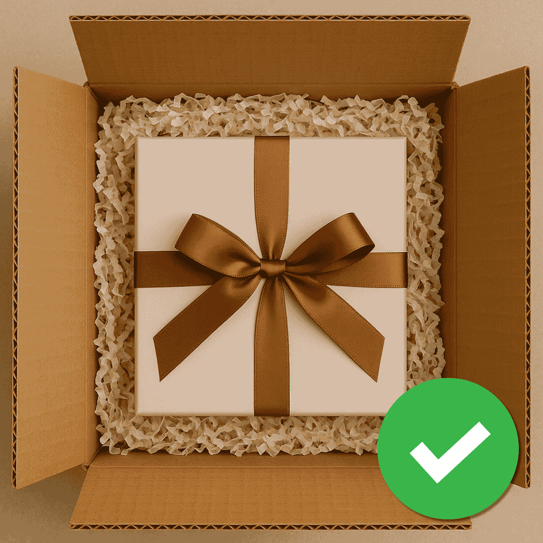 branded box inside of a shipping box