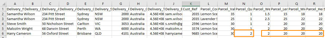 Import from CSV page