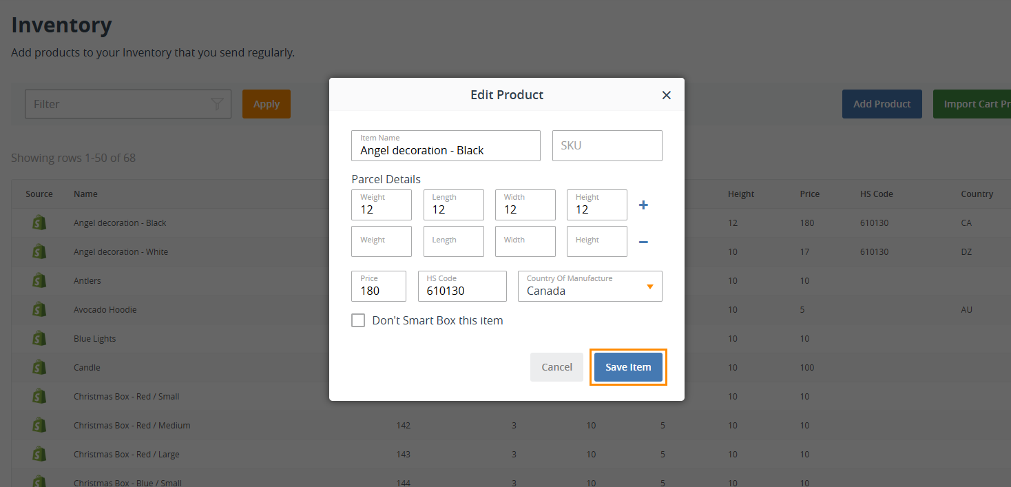 Save Product Details