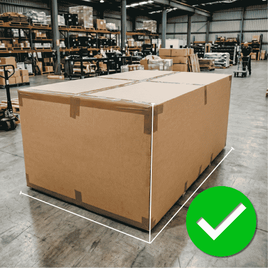 Box with measurements