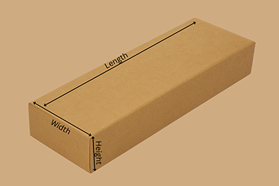 Sturdy cardboard with golf clubs inside