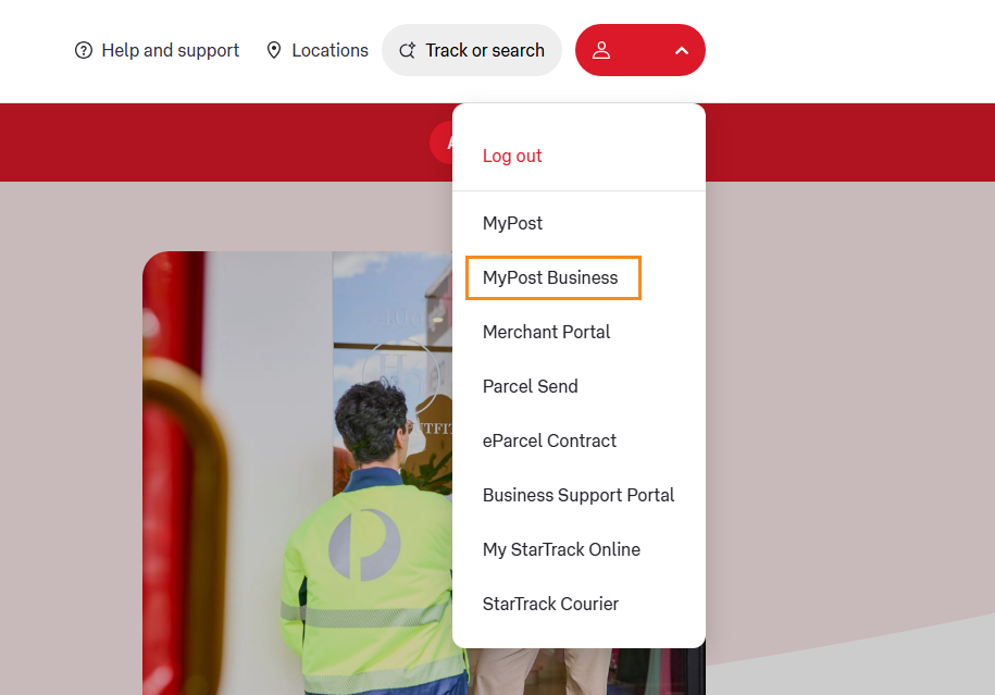 Australia Post account MyPost Business