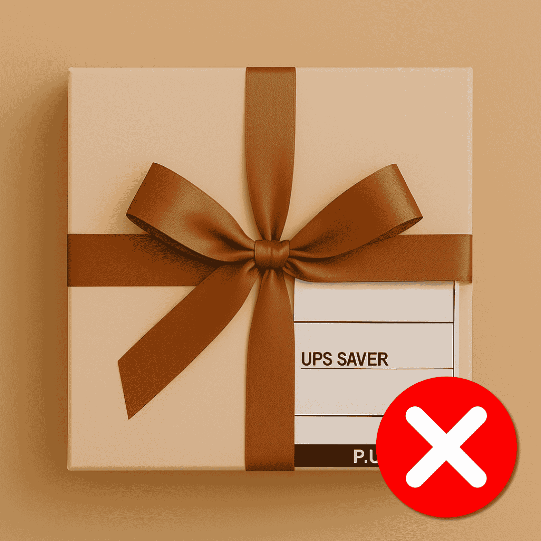 Branded box being shipped