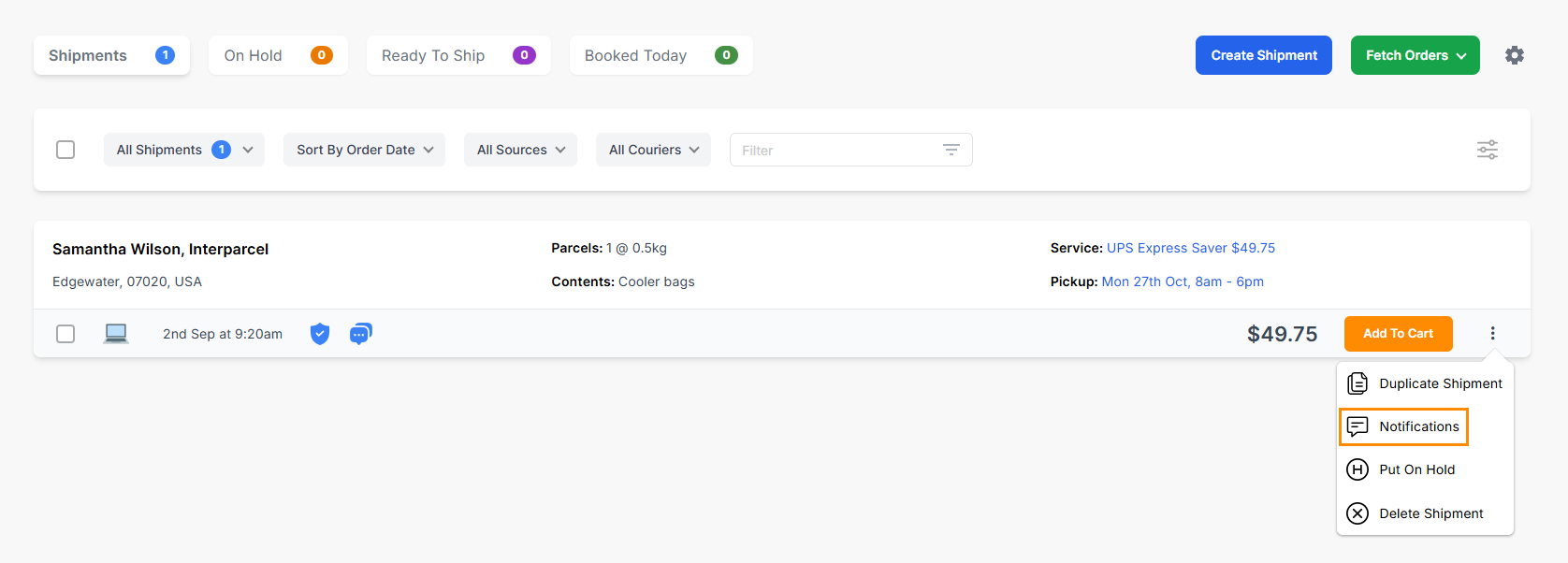 Printing labels page