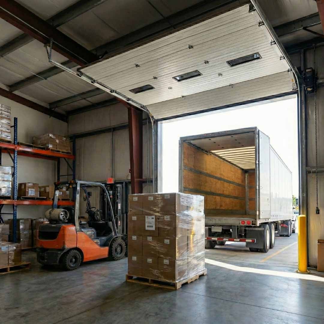 Labels on all the sides of the pallet