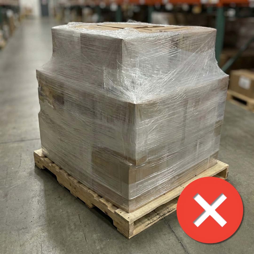 Pallet bad wrapped