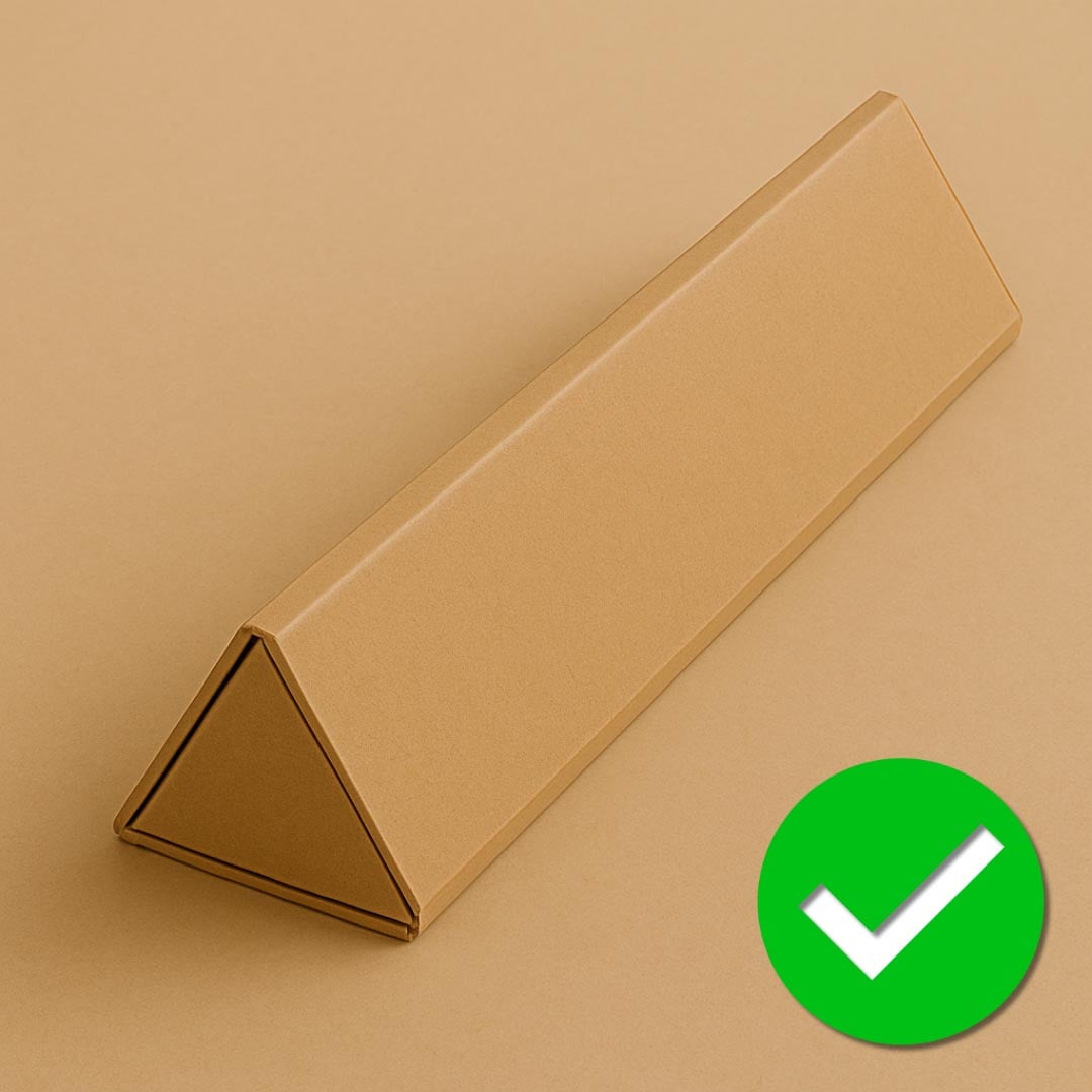 triangular cardboard tube