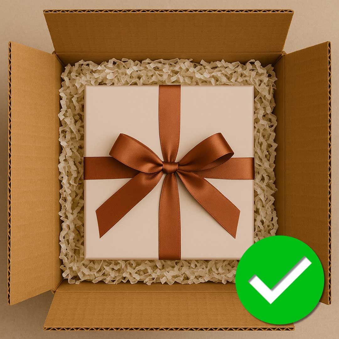 branded box inside of a shipping box