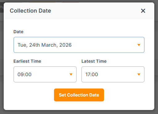 Collection Date of an order