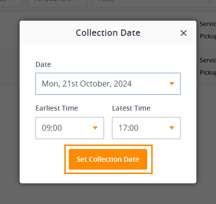 Collection Date of an order