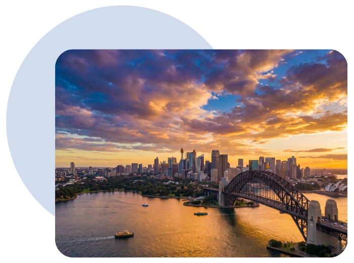 Sydney city skyline representing our same day delivery coverage