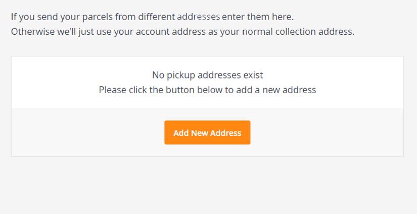 Add pickup address