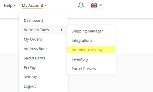 Branded Tracking Drop Down