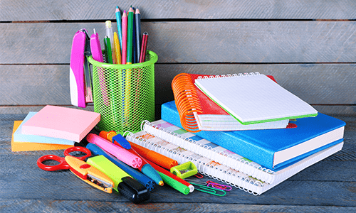 Colourful stationery