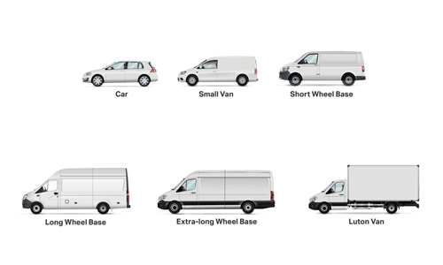 Types of DeliveryApp vehicles