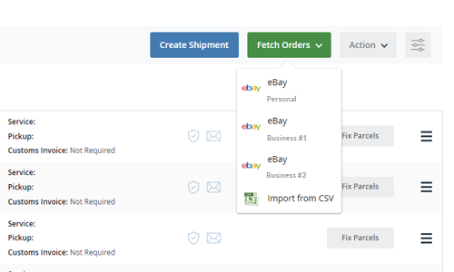 Fetch multiple eBay orders in Shipping Manager