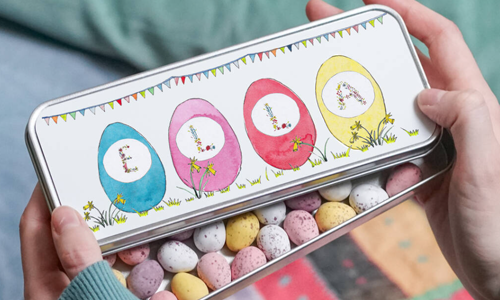 Personalised Easter egg tin