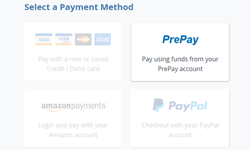 Select PrePay at Interparcel checkout
