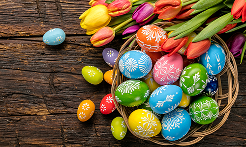 Traditional painted Easter eggs