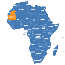 Map of Mauritania